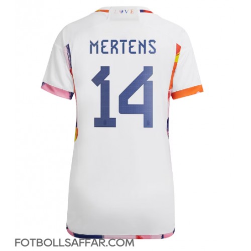 Belgien Dries Mertens #14 Bortatröja Dam VM 2022 Kortärmad